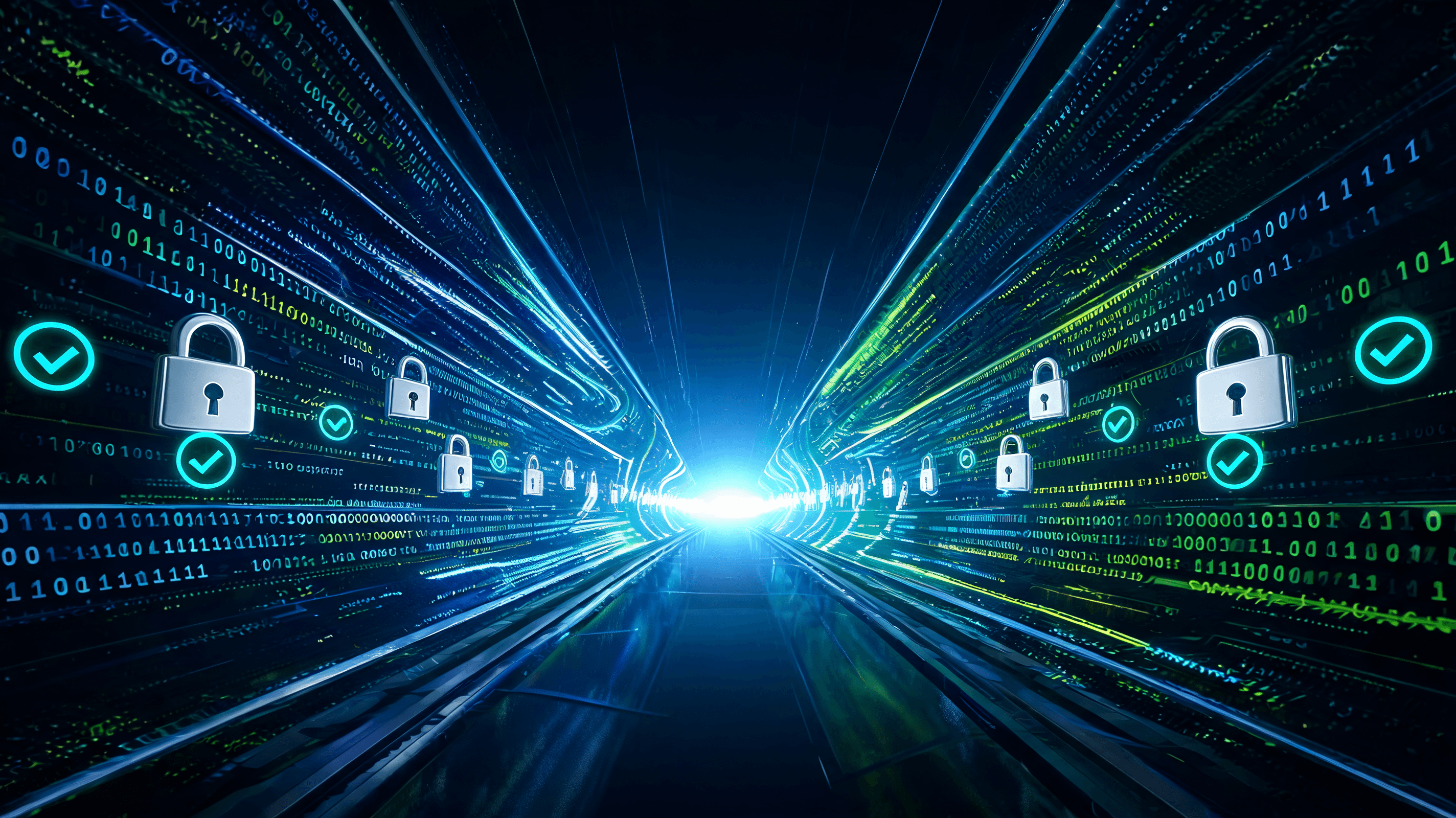 A conceptual image of a futuristic, glowing digital tunnel representing the 'Model Context Protocol'