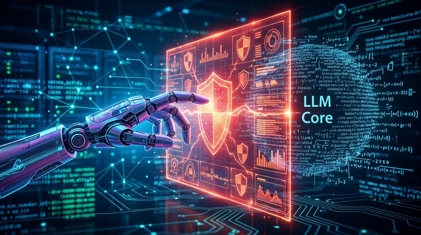 A conceptual, high-tech digital illustration of a robotic hand being restricted or blocked by a digi