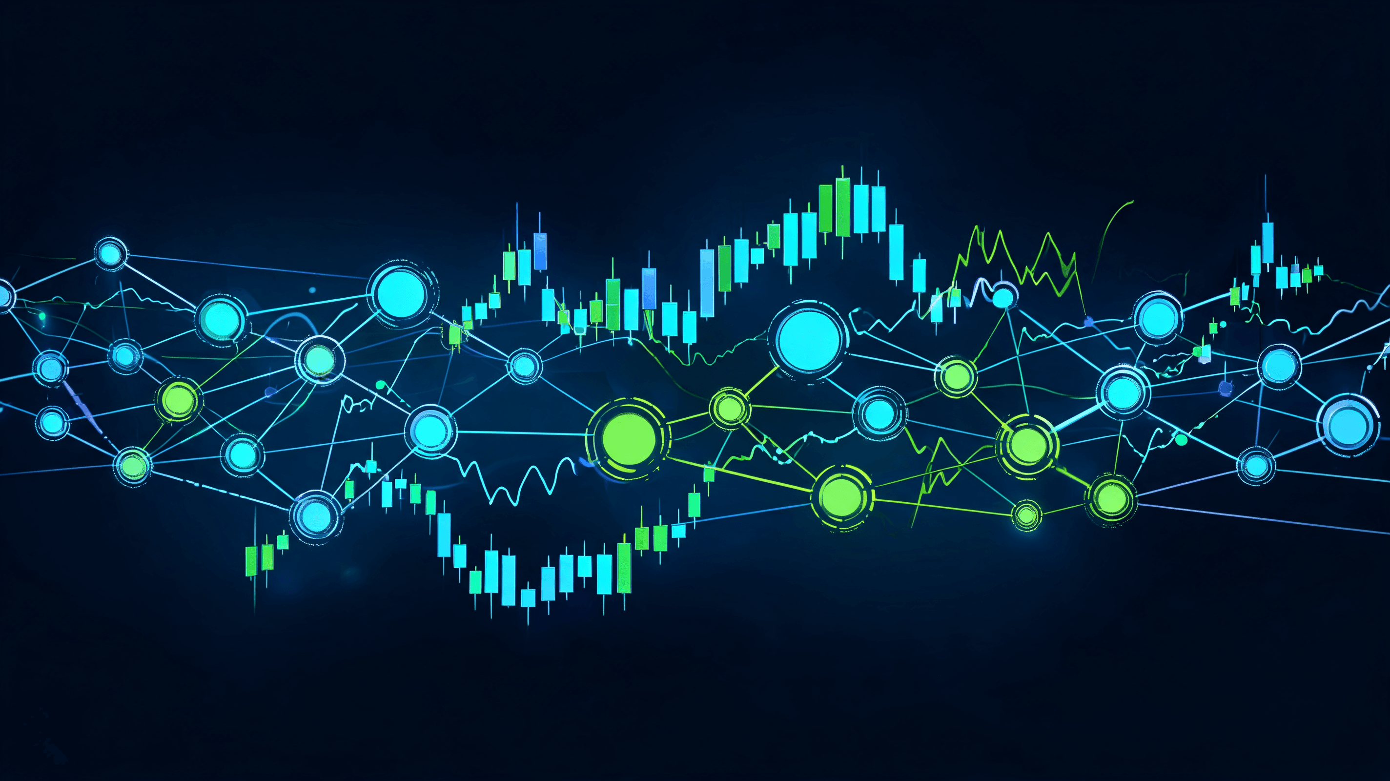 Digital surveillance interface, abstract representation of stock market data and prediction market n