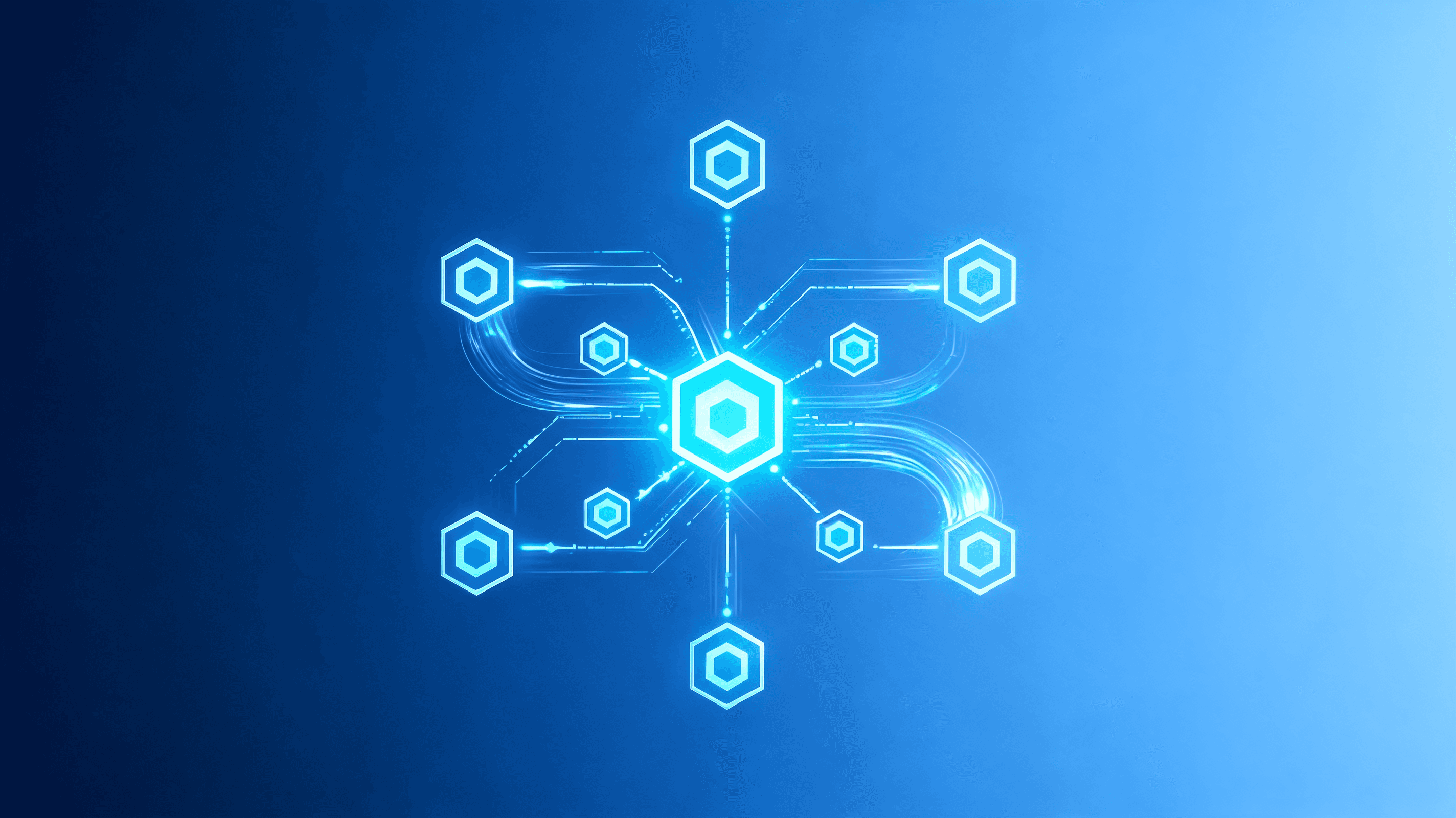 Futuristic abstract representation of AI architecture optimization, high-speed data flow, digital co