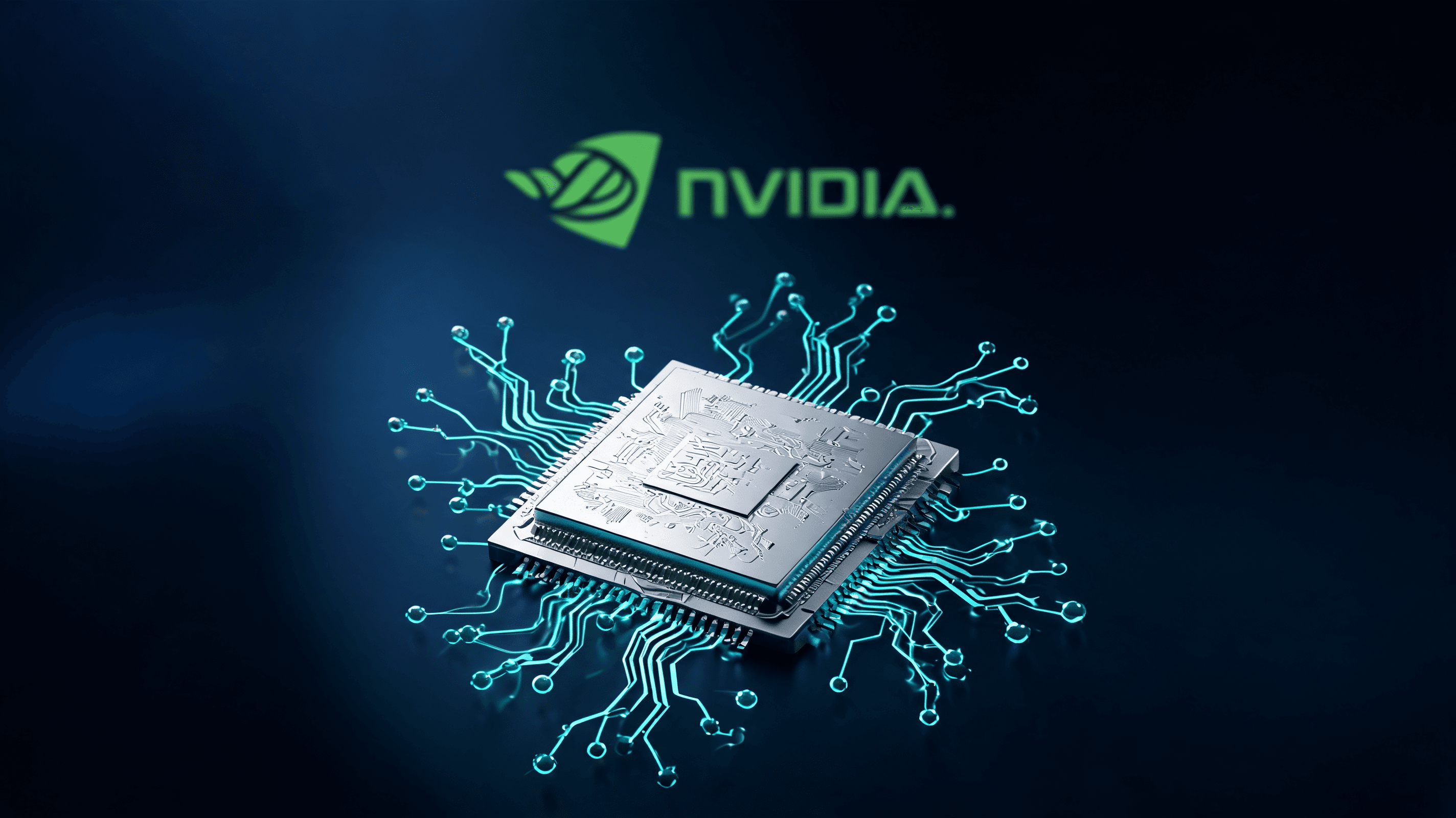 An abstract, futuristic visual representation of a high-tech processor chip integrated with glowing