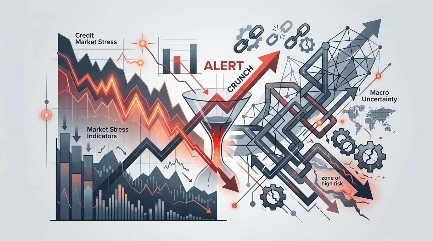 Liquidity Crunch Alert: Converging Credit Market Stress and Macro Uncertainty. Financial risk assess