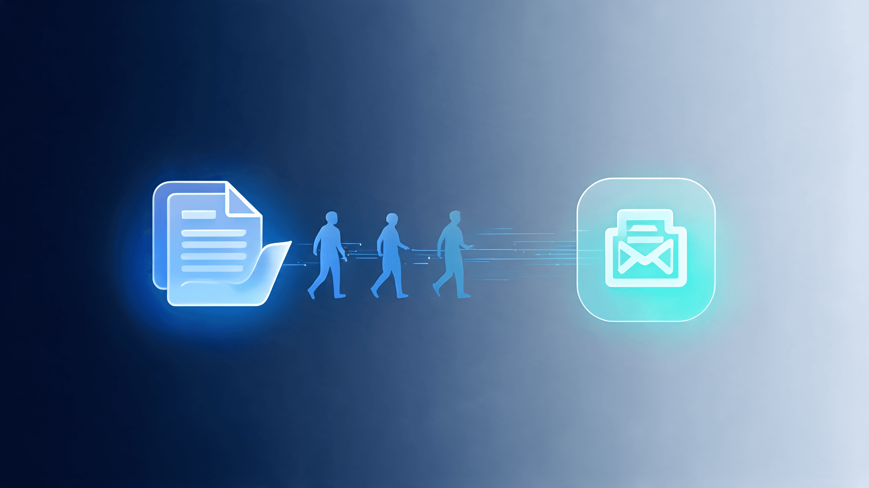Digital concept of a newsletter ecosystem, abstract representation of writers moving from one platfo